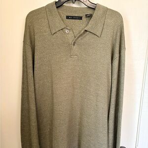 M.E. Sport Knit Polo Shirt Long Sleeve XL Casual Sweater